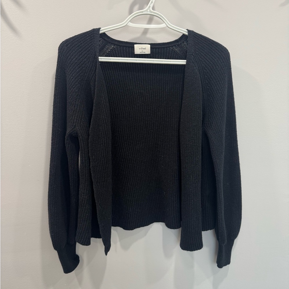 Aritzia Wilfred Black Knit Cardigan Sweater - Size XS